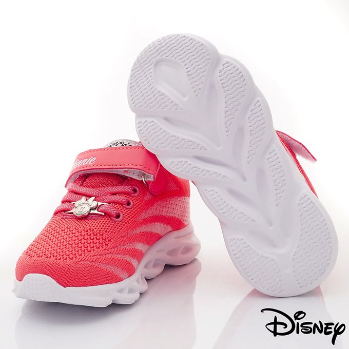 DISNEY童鞋 米妮飛織超輕運動鞋-123011桃紅(中小童段)-運動鞋-桃紅