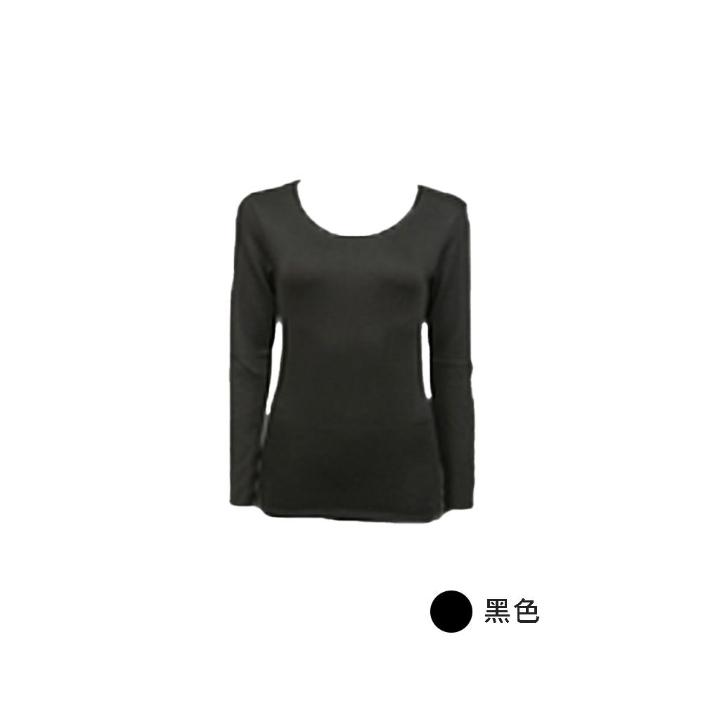 日本製 肌極 輕量雙層保暖衣-女-黑色