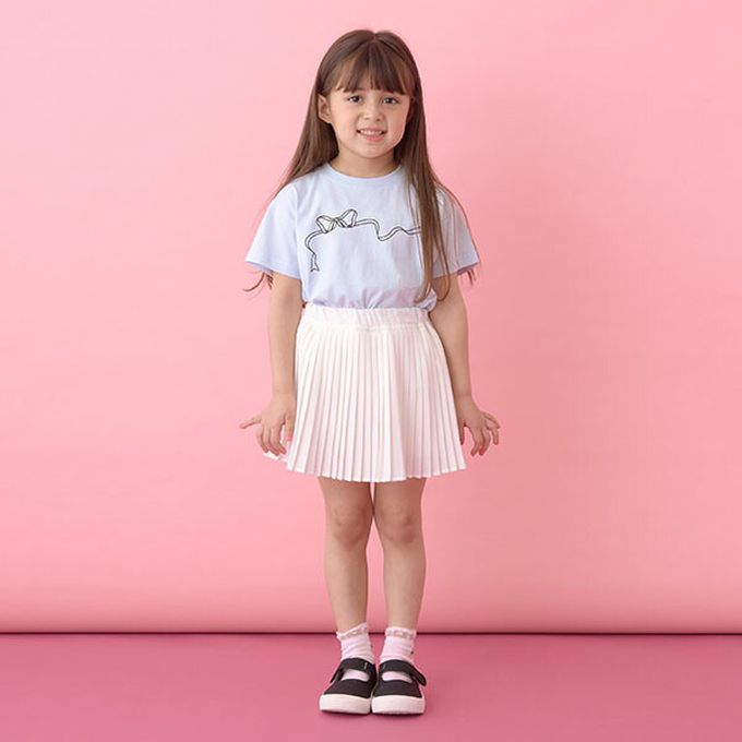 日本 Lycee mine - 100%棉 柔軟印花T恤-淺綠