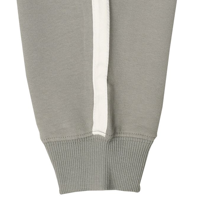 akachan honpo - 側邊拼接褲-灰色