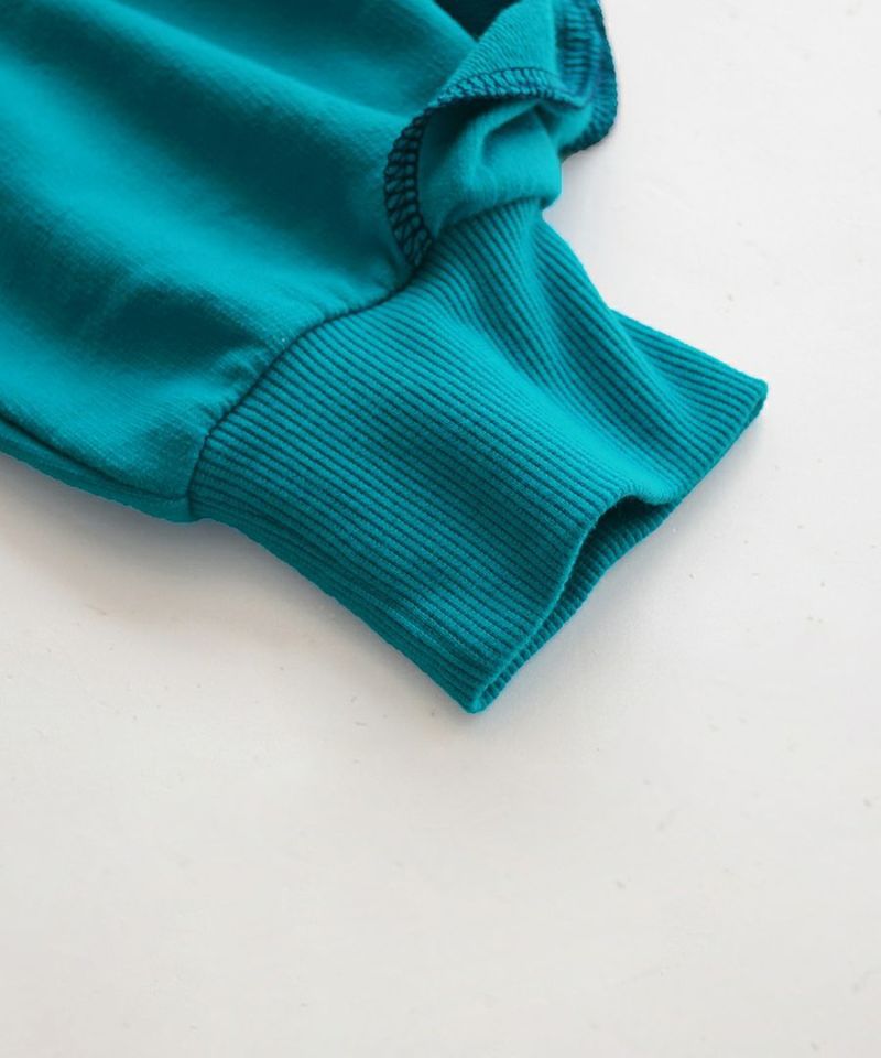 日本 zootie - 2WAY荷葉滾邊綁帶長袖罩衫-寶石藍