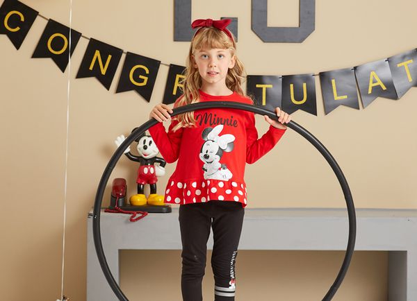 麗嬰房 Disney - 米妮系列小甜心荷葉-紅色