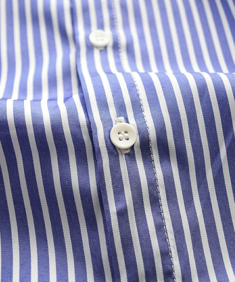 日本 zootie - 設計款條紋拼接泡泡短袖上衣-經典黑