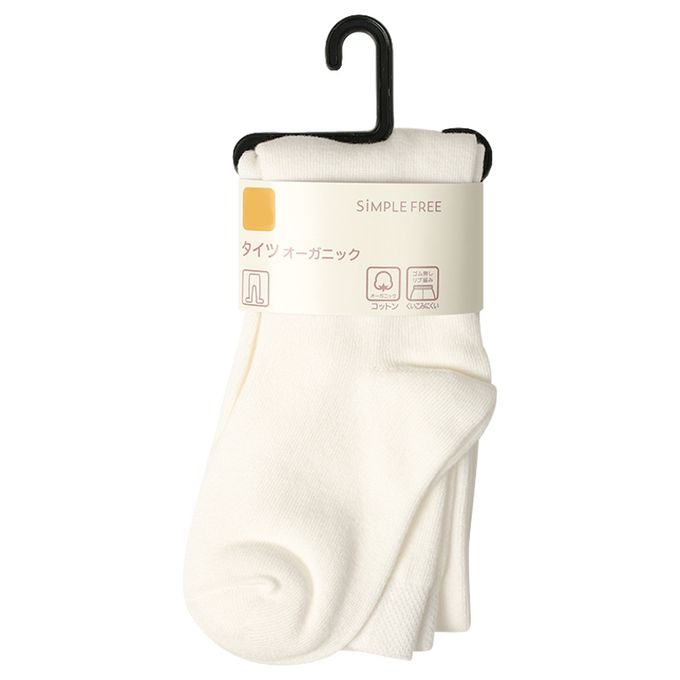 akachan honpo - 有機褲襪 無止滑-米白色