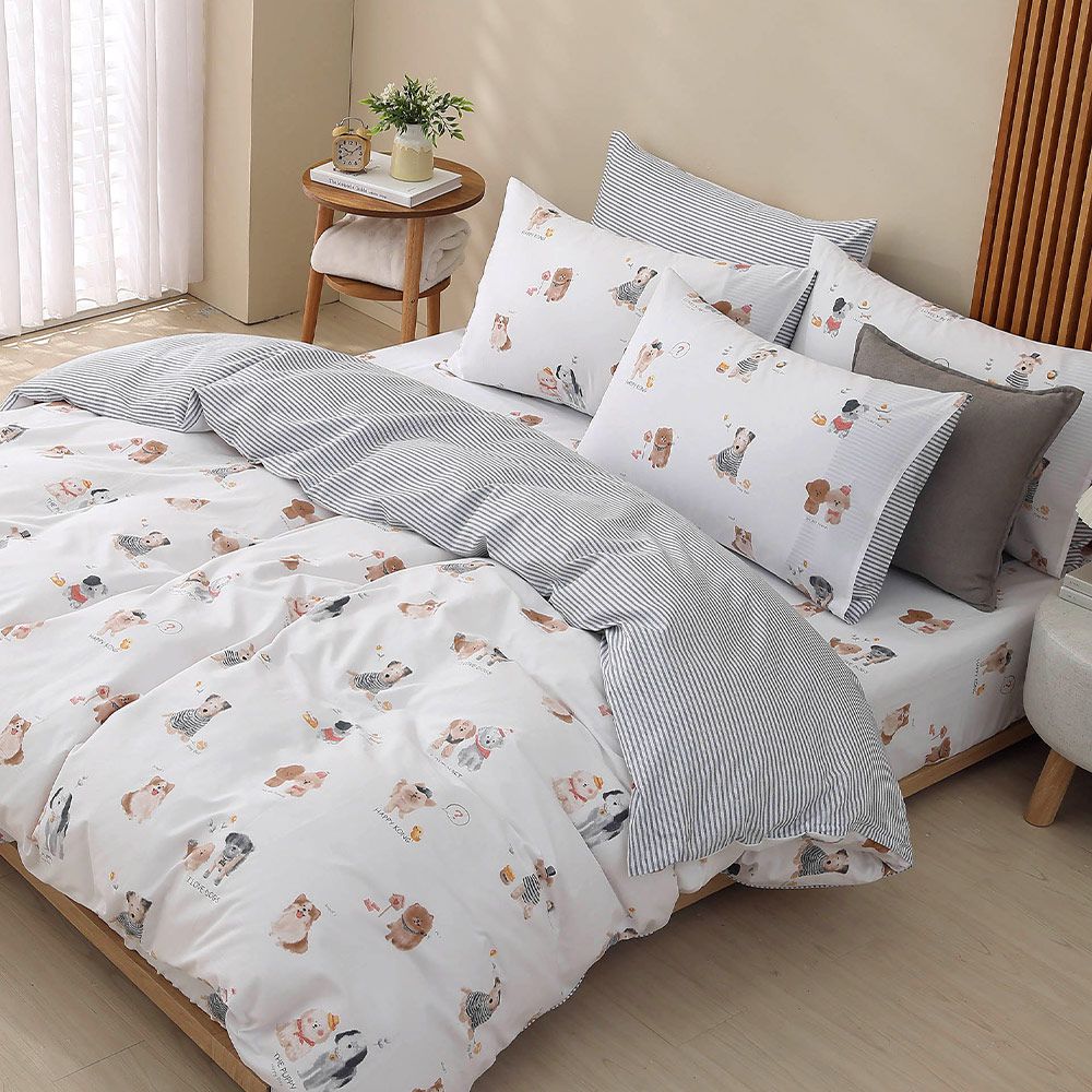 雙人薄被套 100%精梳棉 純棉-哈皮