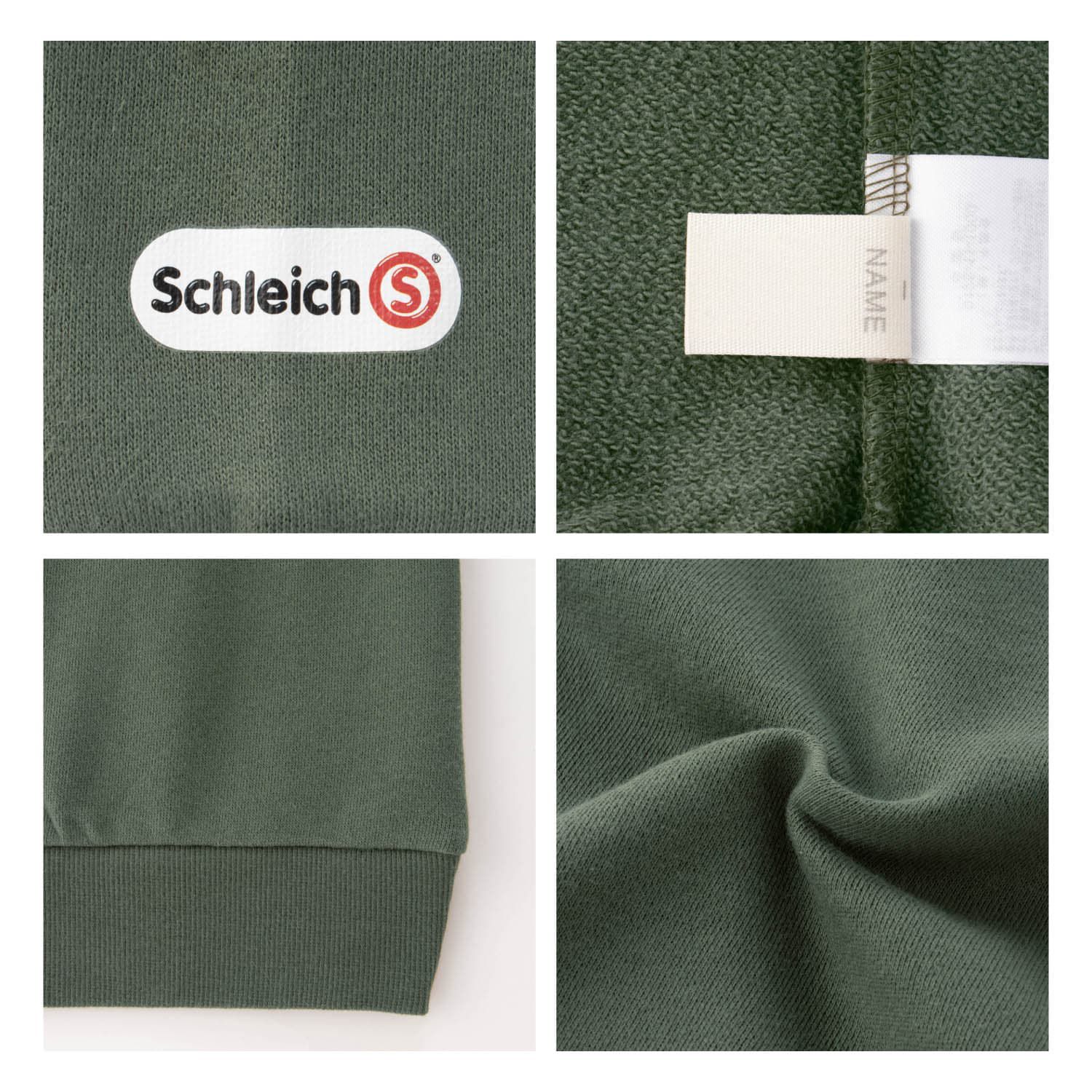 日本千趣會 - Schleich系列 圓領印花刷毛長袖上衣-魔獸大集合-深藍