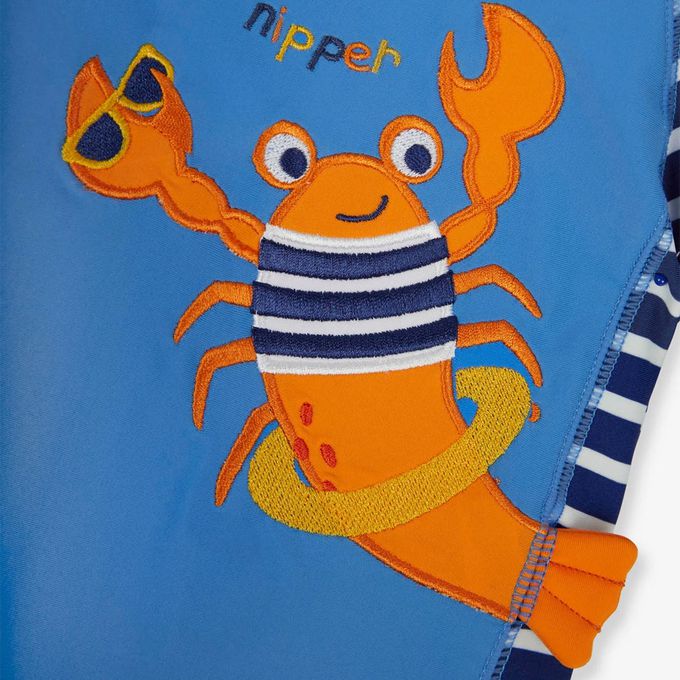 英國 JoJo Maman BeBe - 嬰幼兒/兒童連身式防曬泳裝-大龍蝦