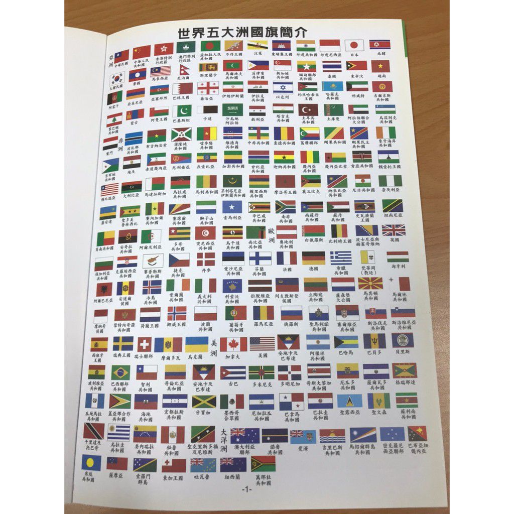 彩繪萬國旗著色本-彩色-平裝