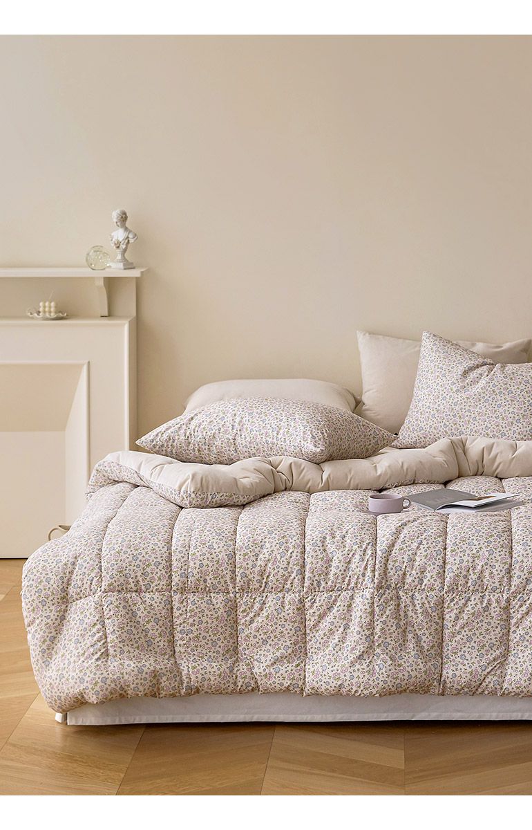 韓國 Maatila - 可水洗超細纖維桃皮感棉被(冬被)-紫莓果花園