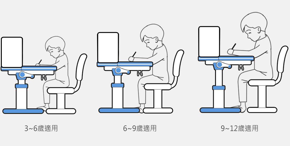 Kikimmy - 新升級成長型升降書桌(桌+書架+抽屜)/兒童書桌-粉