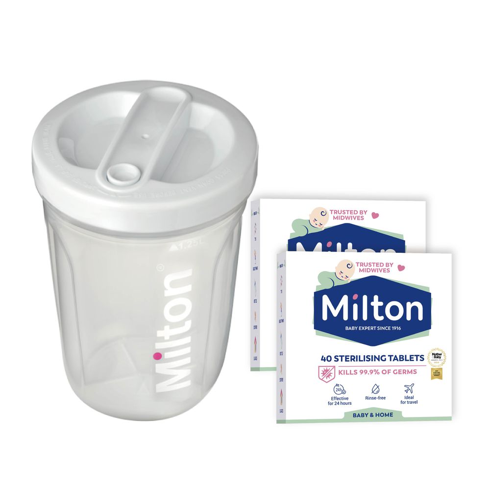 英國米爾頓 Milton - 二用隨身消毒器+消毒錠(40入/盒)*2