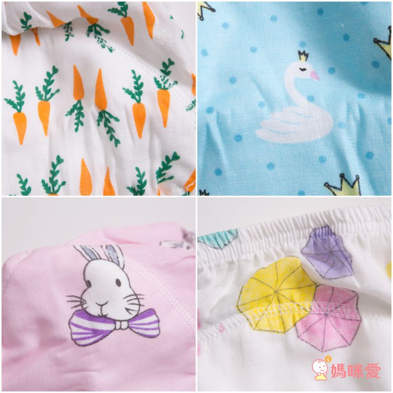 JoyNa - 輕薄透氣吸水棉質5層學習褲-3件入-雲朵彩虹+隨機2件