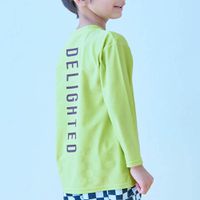 日本 devirock - 90%抗UV 舒適寬鬆玩水衣／泳衣-DELIGHTED-黃綠