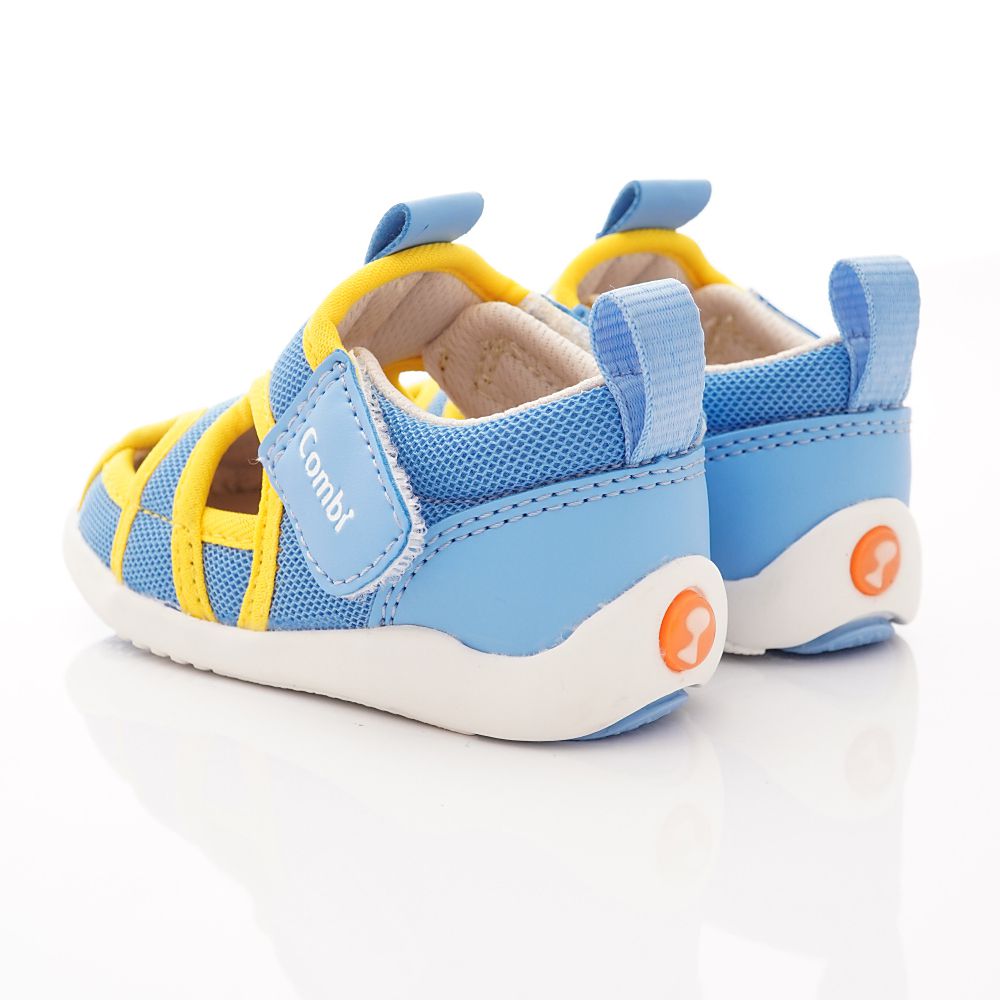 日本 Combi - 機能童鞋/學步鞋-護趾透氣學步涼鞋(寶寶段)-藍