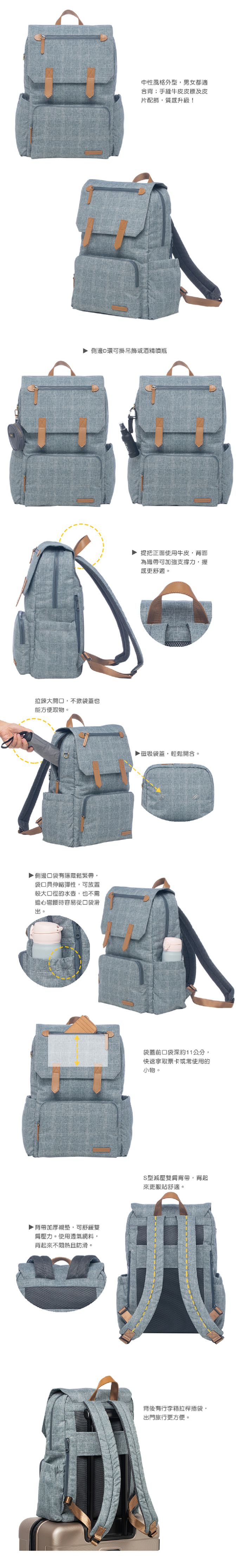 Zoila - 神隊友後背包-紳仕丹寧-紳仕丹寧