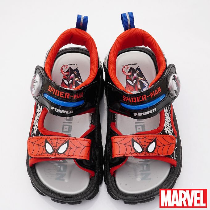 蜘蛛人電燈涼鞋-MNKT35102黑(中小童)-涼鞋-黑