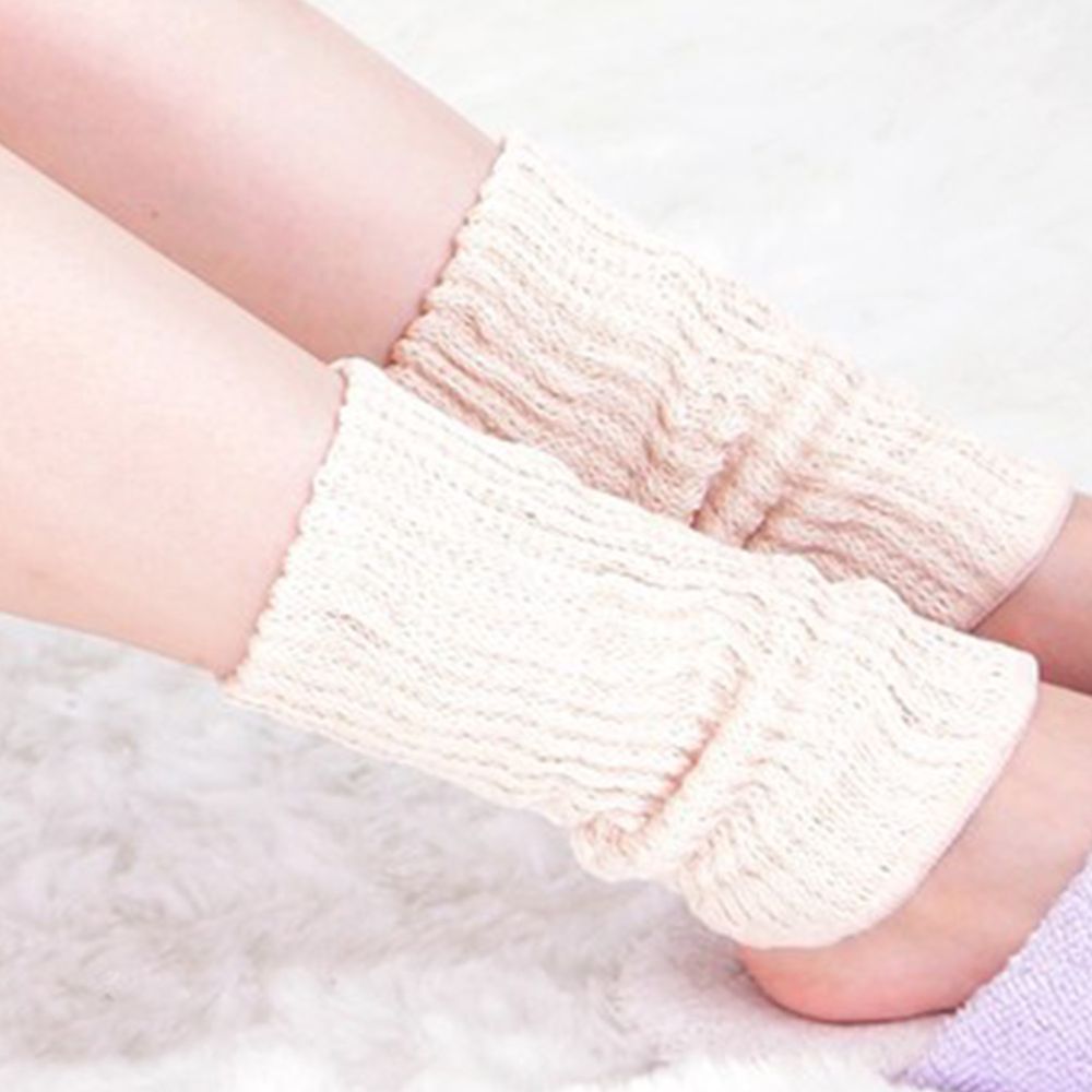 日本女裝代購 - 日本製 保暖襪套(絲綢添加)-長度23cm-氣質杏 (F)