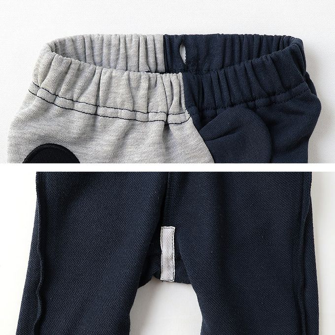 日本 ZOOLAND - 可愛熊耳朵裏毛七分褲-小熊-芥末黃