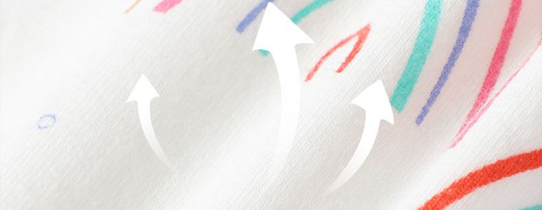 Jumping meters - 可愛繽紛腰鬆緊內搭褲-彩虹世界-白色