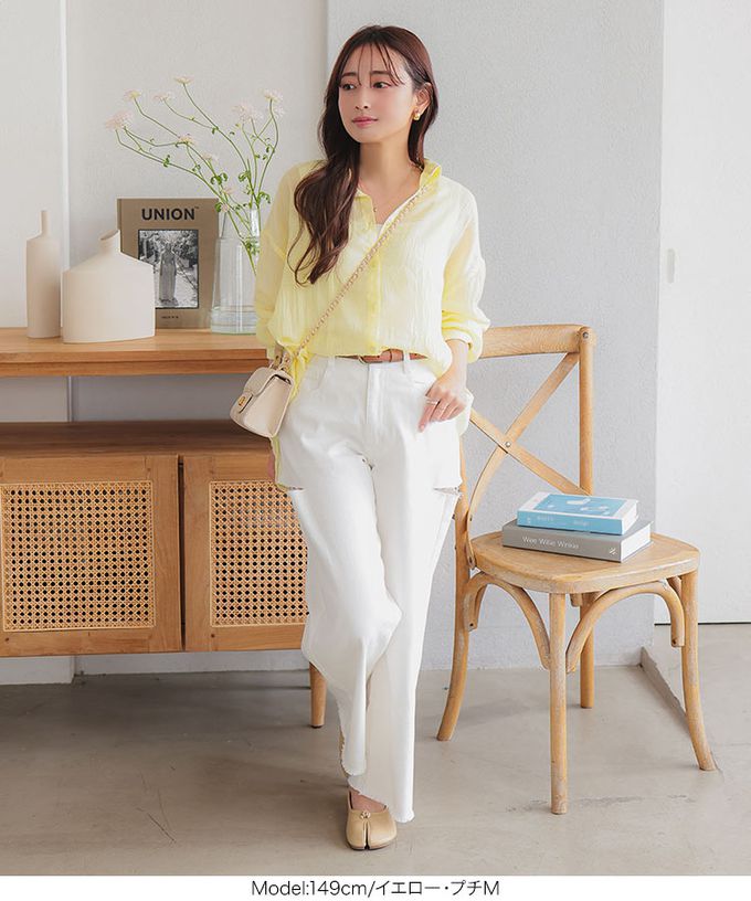 日本 Kobe Lettuce - 透明感寬鬆時尚防曬薄襯衫-淺卡其 (小M)