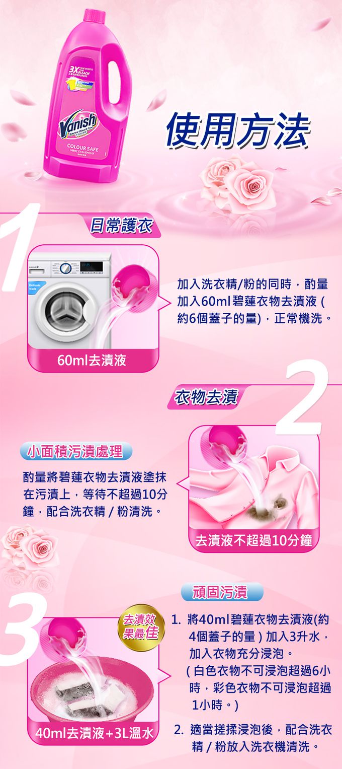 Vanish 碧蓮 - 衣物去漬液1500ml x3