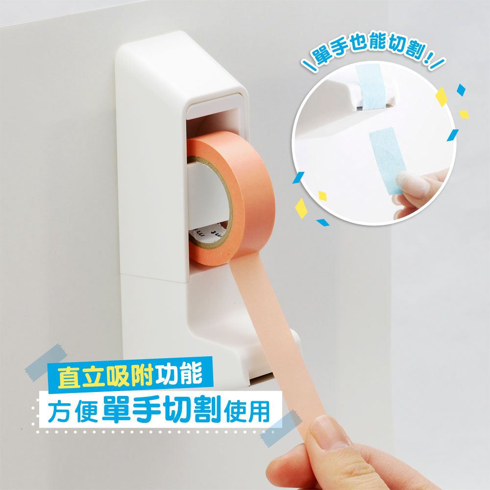 日本 SUN-STAR - LaCut 磁吸式紙膠帶切割台-黃