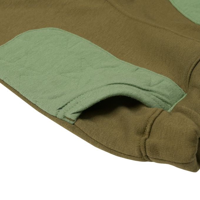 akachan honpo - 內裡刷毛褲-軍綠色