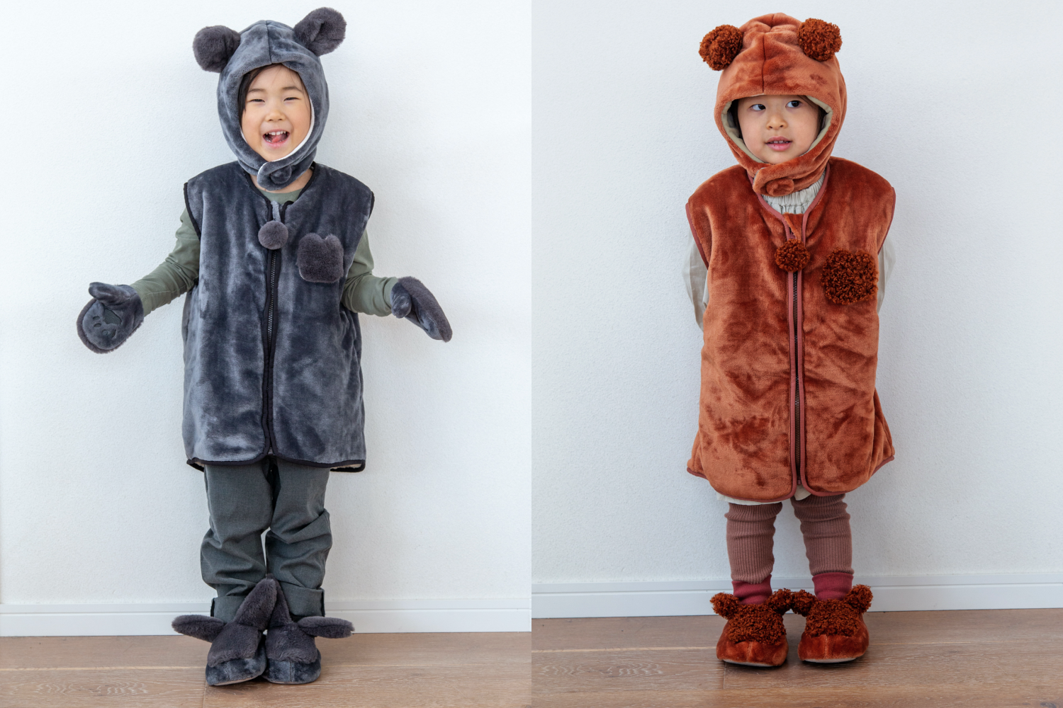 日本 BISQUE - 動物造型超柔軟保暖手套-兔兔-櫻花粉 (1.5-5y)