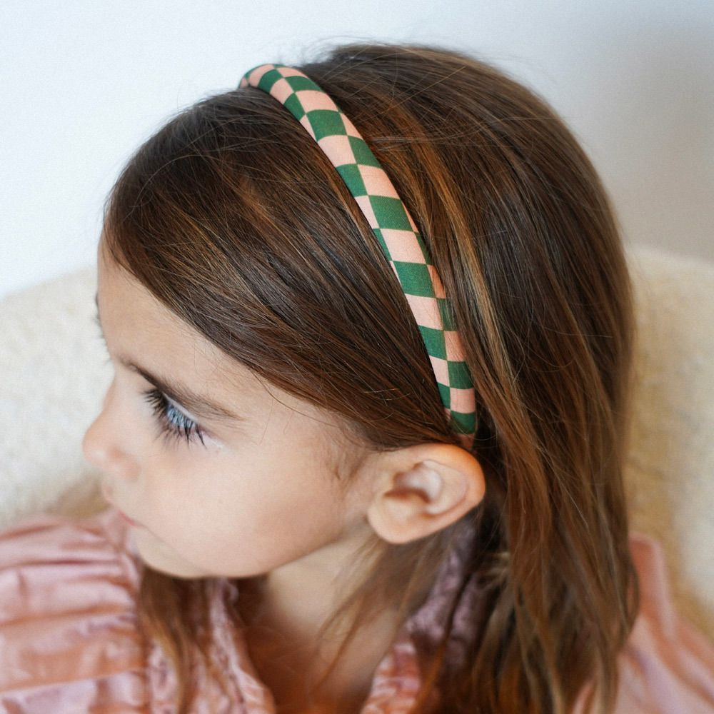 丹麥 GRECH & CO. - 髮箍二入組-條紋粉 (適用於2歲以上)