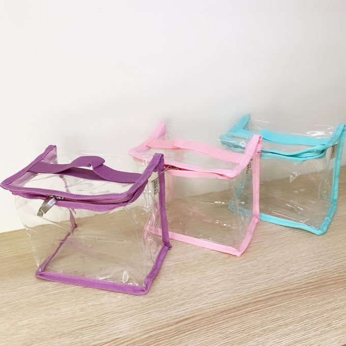 妞妞絲 - 透明收納袋-玫瑰煙粉 (XS)