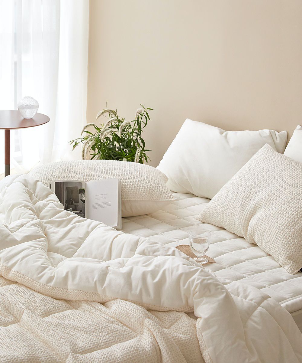 韓國 Maatila - 可水洗天絲莫代爾鬆餅棉被-優格