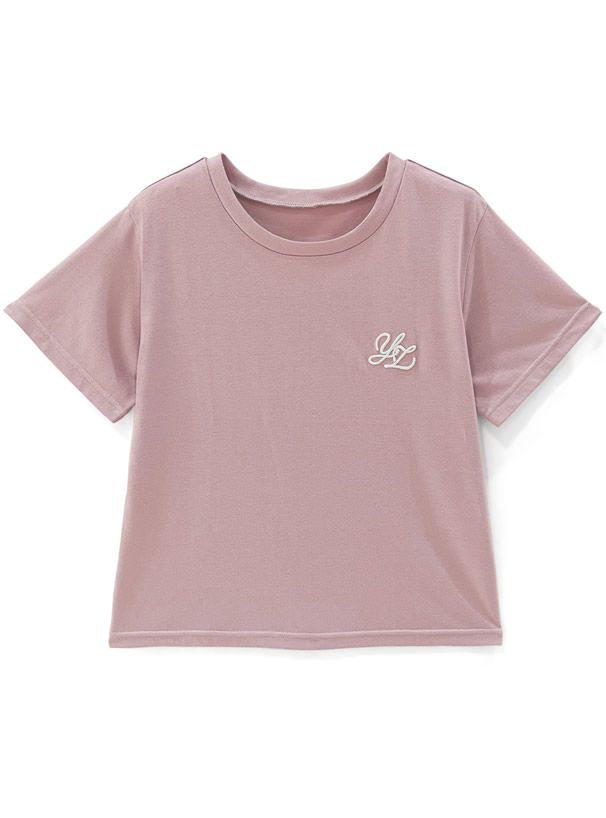 日本 GRL - LOGO刺繡百搭純棉短T-黑