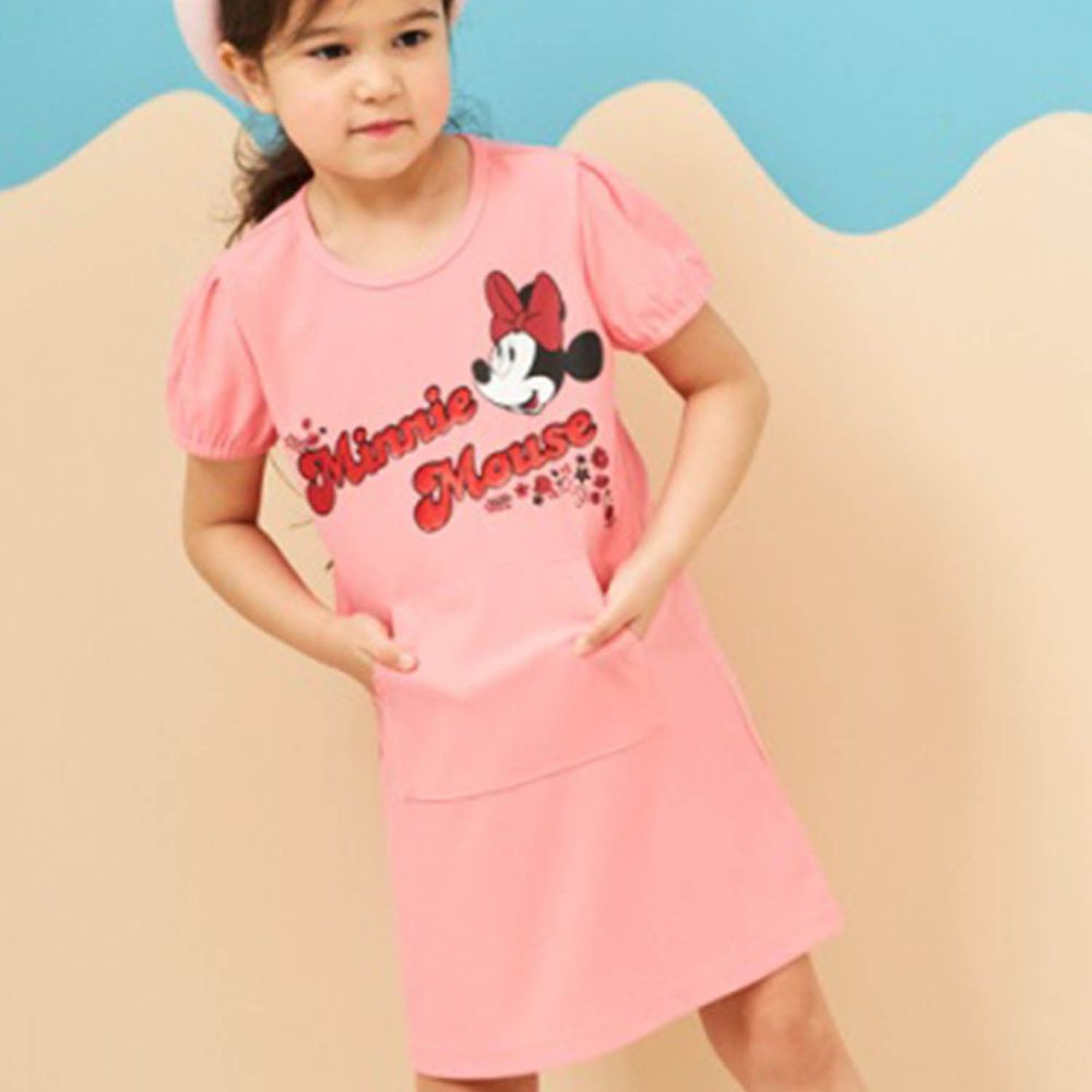麗嬰房 Disney - 米妮系列夏日花園口袋洋裝-粉紅