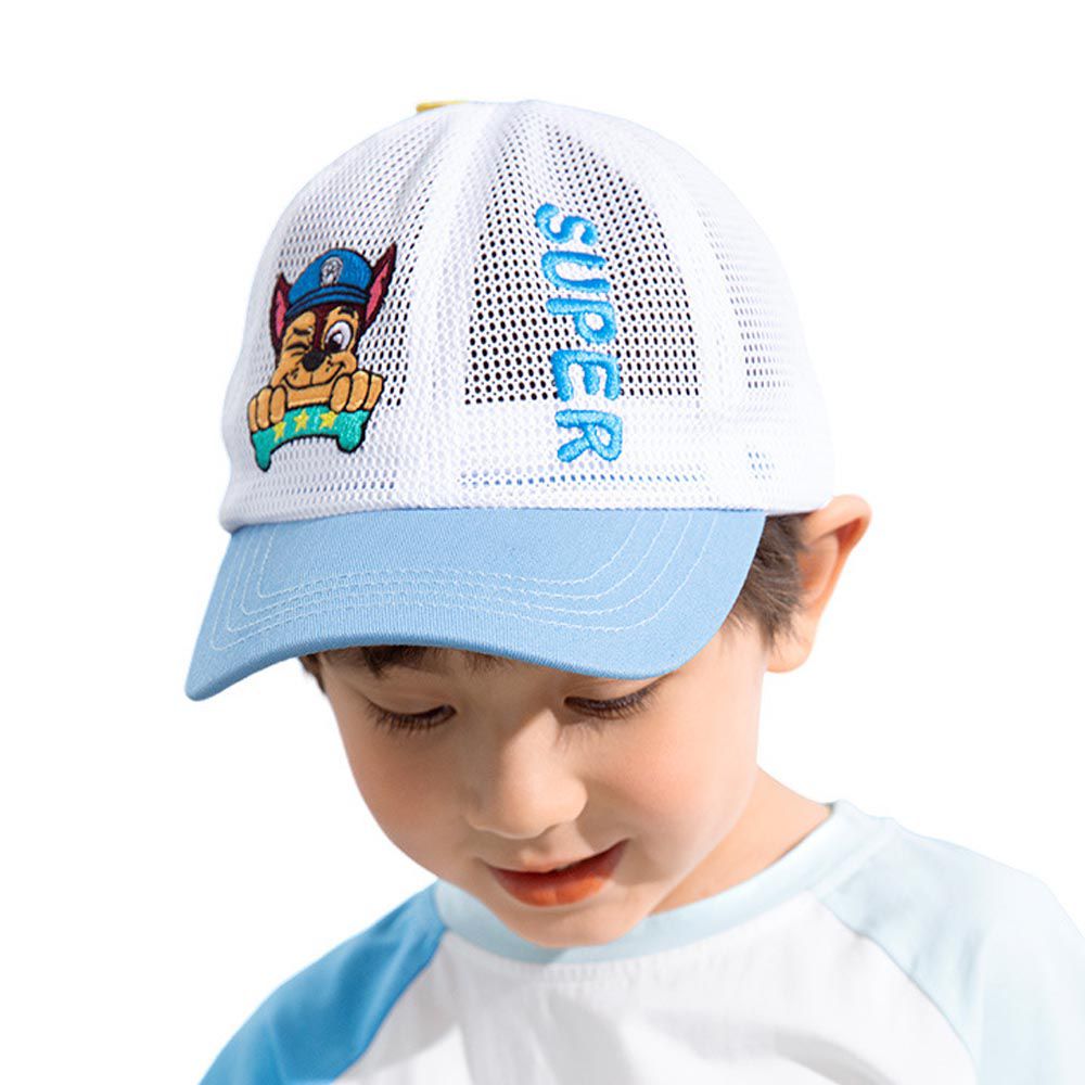 汪汪隊兒童立體造型防曬遮陽帽-卡通人物-阿奇-淺藍色