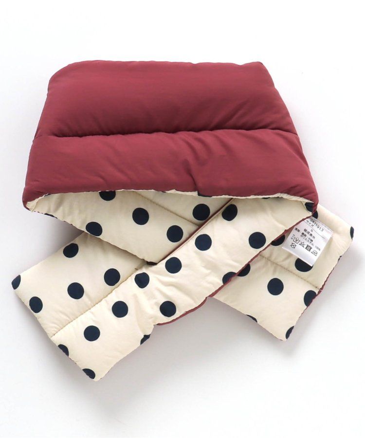 日本 BREEZE - 潑水加工雙面印花保暖圍脖-象牙白&格紋