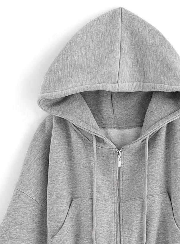 日本 GRL - 休閒風連帽外套短褲兩件式套裝-淺米杏 (F)