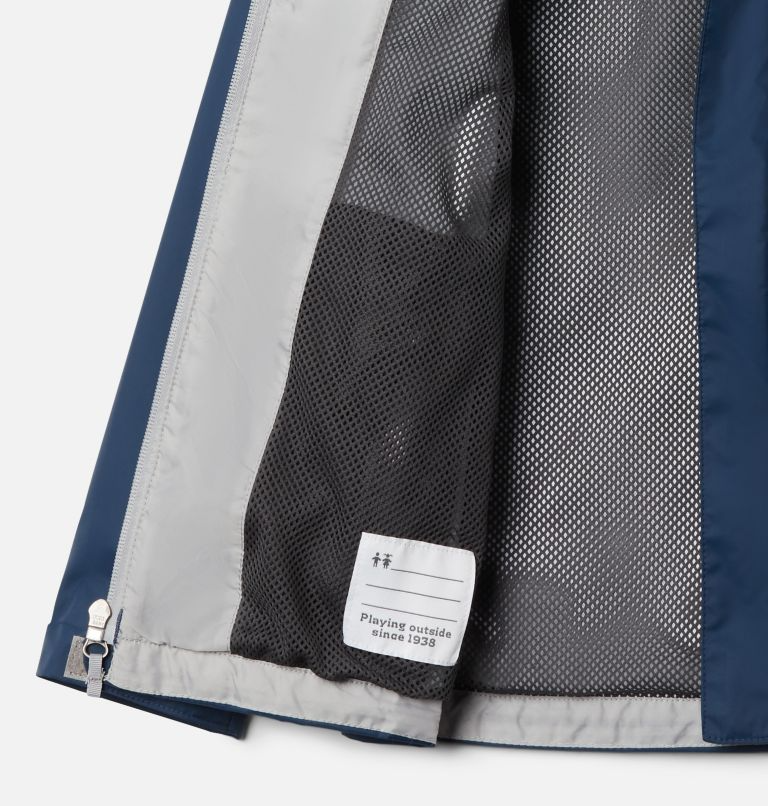 Columbia - 兒童高機能防水外套-Collegiate Navy 深藍色