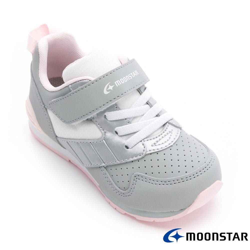 日本Moonstar月星頂級童鞋-HI系列高機能-2E楦3977灰(中小童段)-機能鞋-灰-15~20cm