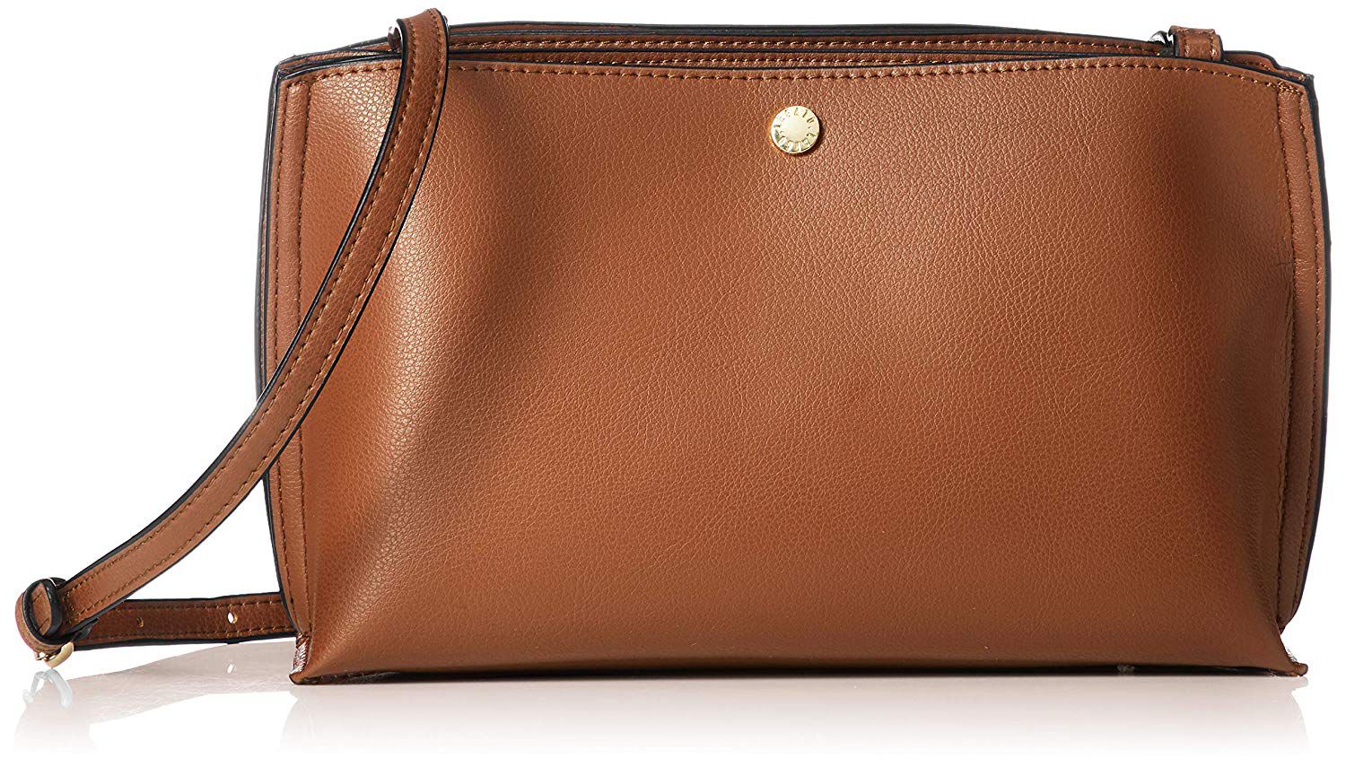 日本 Legato Largo - 輕量PU時尚斜背側背包-CA駝色 (24x15x9cm 肩背約88~122cm)