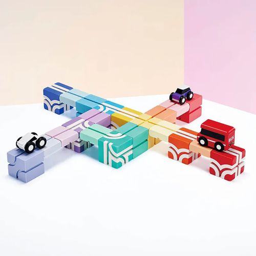 Qbi - 益智軌道磁吸玩具-彩虹樂園系列 - 創意無限軌道組