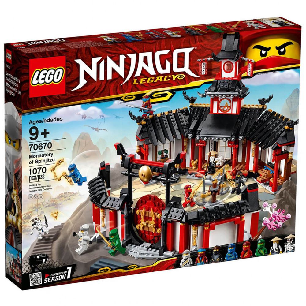 樂高 NINJAGO 旋風忍者系列 - 旋風忍術修道院 70670-1070pcs