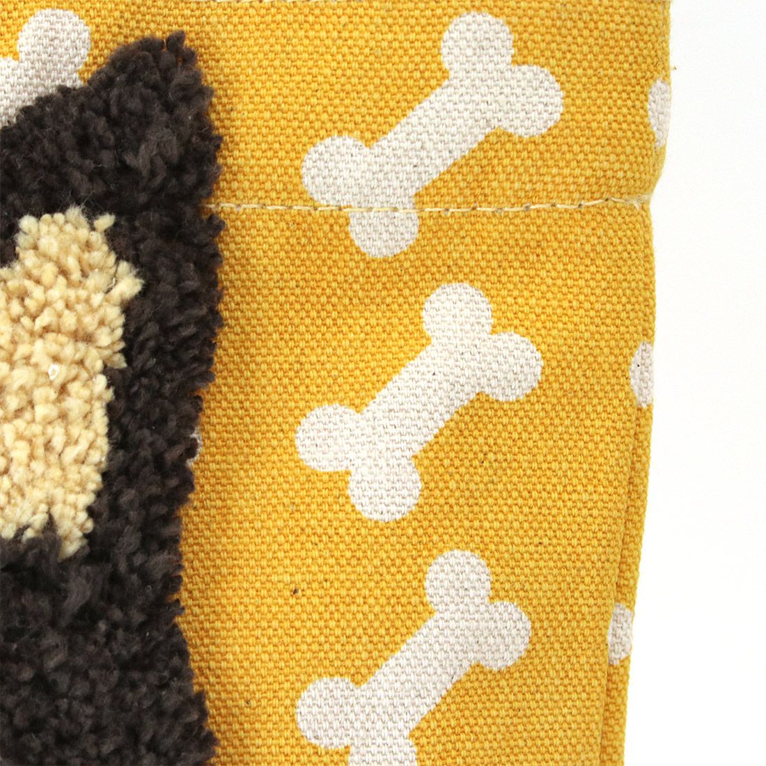 日本 TOMO - 可愛動物刺繡帆布包/提袋-貓咪眼睛-藍 (30×20×D10cm)