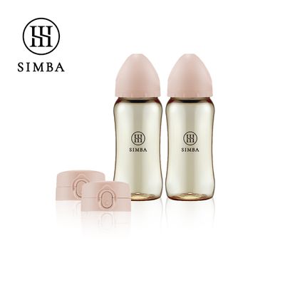 Simba 小獅王辛巴 - 蘊蜜鉑金PPSU即飲隨行杯輕奢2入組-栗粉