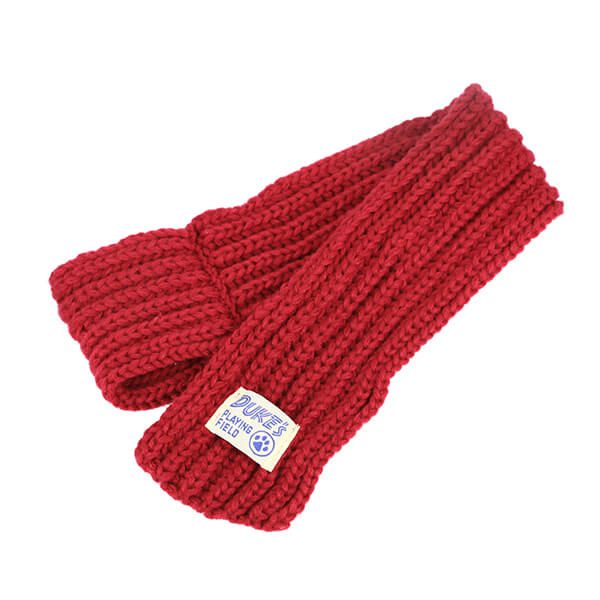 日本代購 - 麻花編織寵物圍巾/圍脖-酒紅 (S)