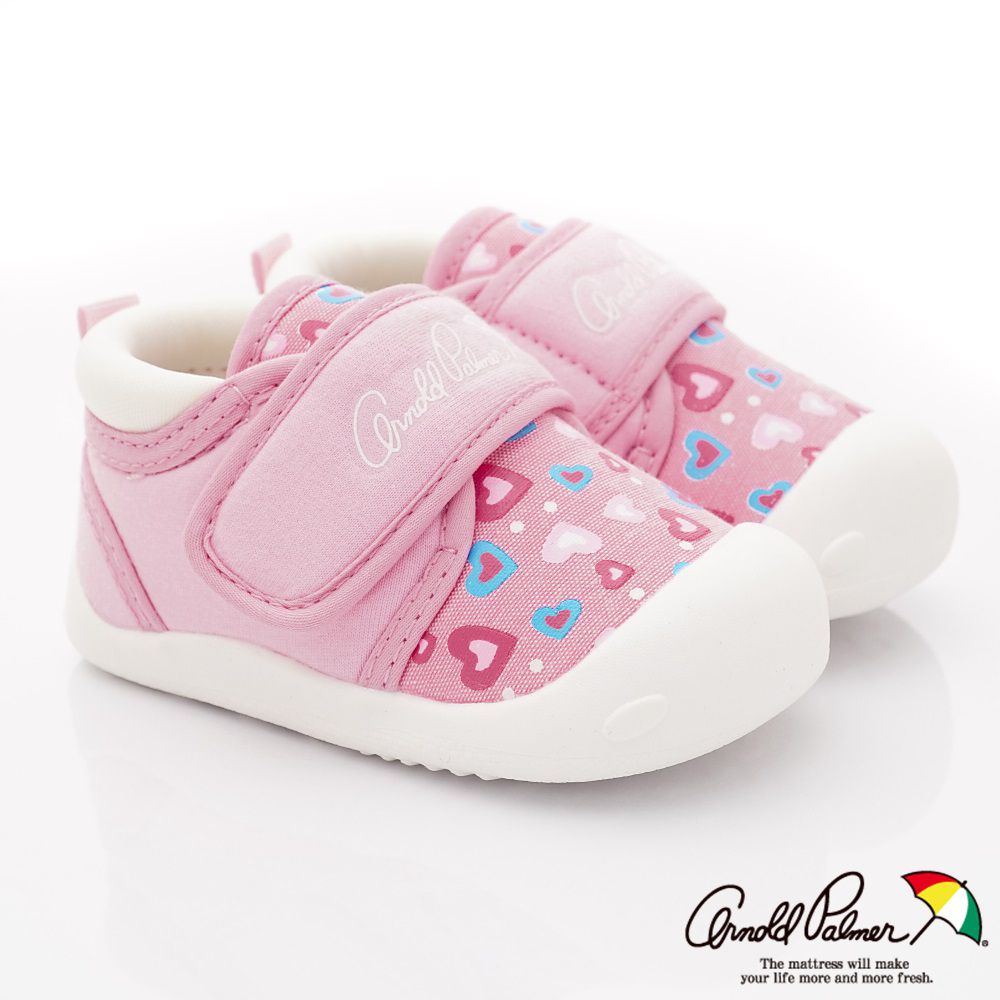 Arnold Palmer 雨傘牌 - 專櫃童鞋-桃心輕量學步鞋專櫃款(寶寶段)-粉-日本尺寸cm