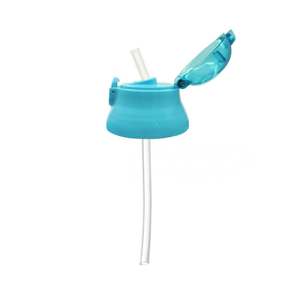 日本 SKATER - 吸管上蓋組-銀離子兒童吸管水壺480ml適用-(淺藍)