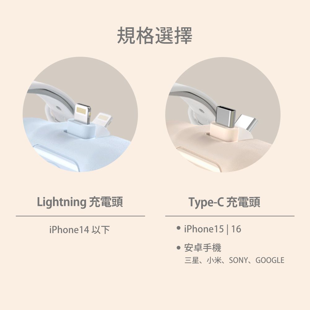 Timo 蘋果派 三合一口袋行動電源 (可以充Apple Watch)-生乳白