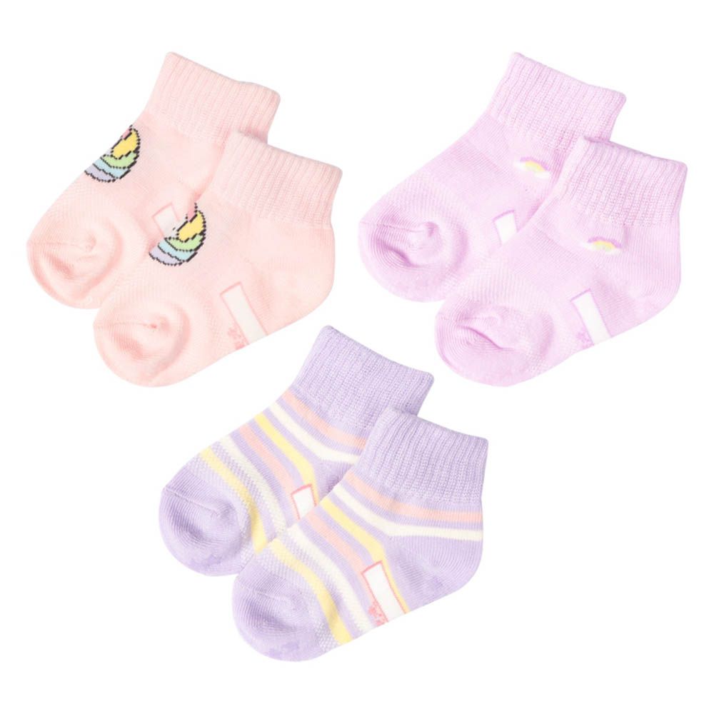 短襪3雙組-獨角獸-粉紅色 (9~14cm)