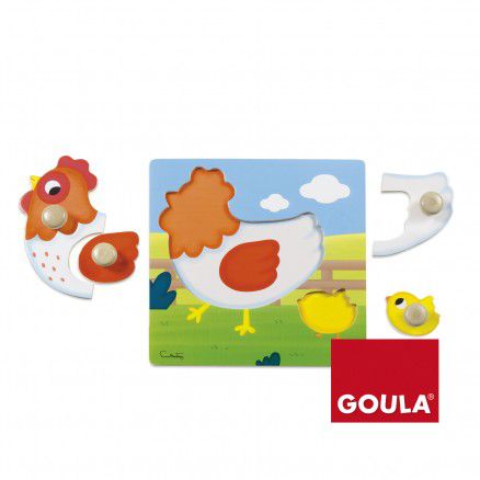 西班牙 GOULA - 【新品】雞拼圖-1-2歲