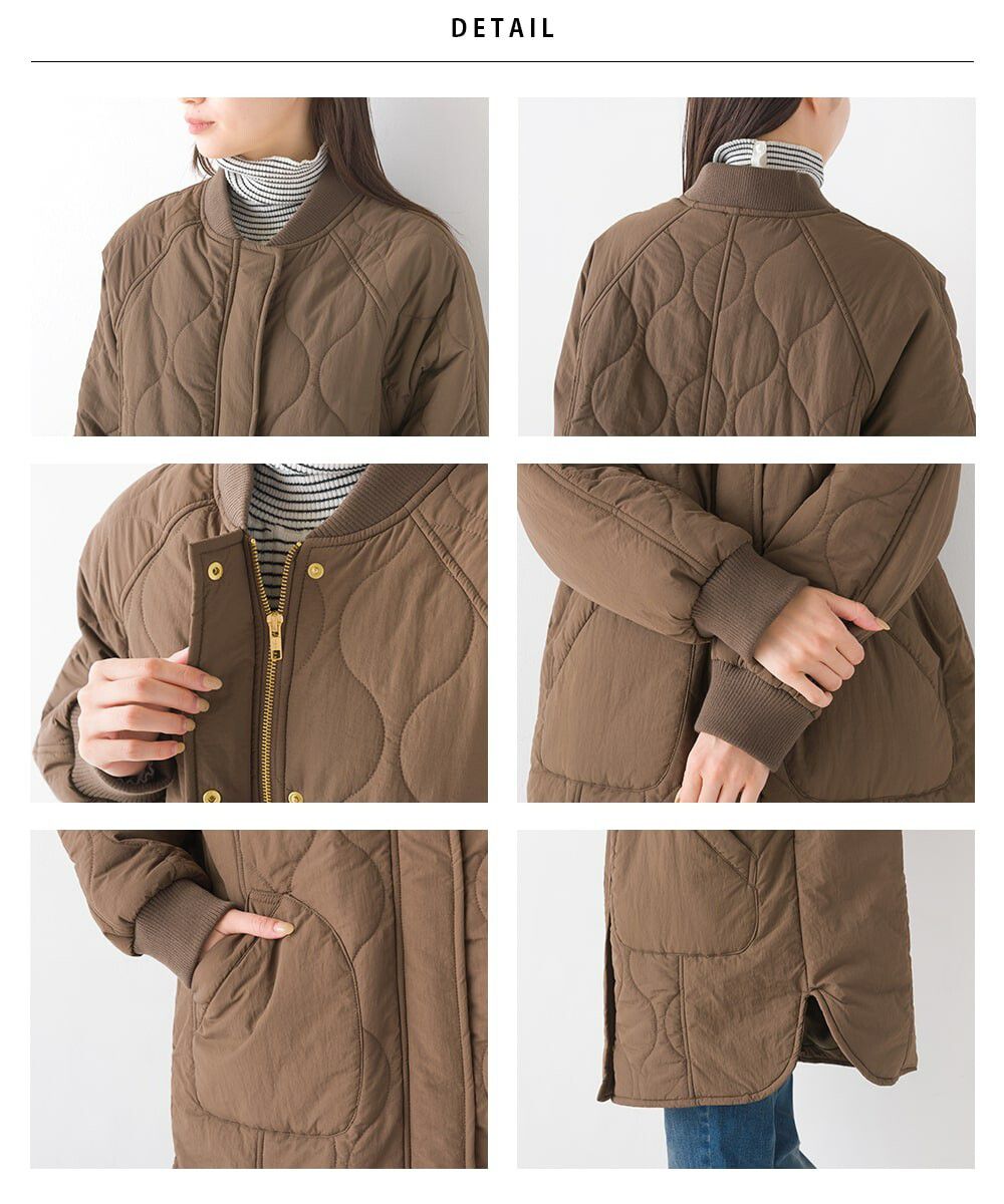 日本 OMNES - 休閒絎縫微長版大衣外套-黑